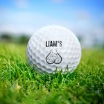 Personalisierte lustige pelzigen Körperteil Golfball mit Namen Bachelor Party Witz Thema Club Geburtstag Geschenk für Männer Golfliebhaber