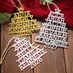 Personalized Acrylic Family Tree Ornament with 1-12 3D Names Tree Decor Christmas Gift For Family Friends