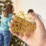 Personalized Acrylic Family Tree Ornament with 1-12 3D Names Tree Decor Christmas Gift For Family Friends