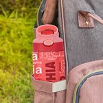 Personalisierte Namen-Trinkflasche mit Silikon-Strohhalm und Auslaufsicher-Deckel 350ml Kindertag zurück zur Schule Sport Geschenk für Kinder