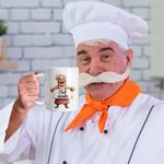 Personalized Cute Cartoon Chef Character Ceramic Mug with Name Cooking Affirmation Birthday Gift for Chef Cooking Lovers