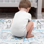 Personalizado floral lindo elefante niña manta con nombre de Navidad cumpleaños Baby Shower regalo para bebé niño familia