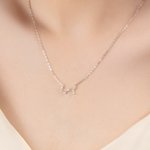 Personalized Dainty Zircon Constellation Zodiac Sterling Silver Necklace Astronomy Jewelry Birthday Mother's Day Gift for Women