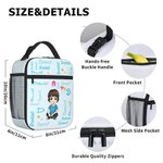 Henkilökohtainen sarjakuvahahmo Initial eristetty lounas laukku nimi Portable Camping Essentials takaisin kouluun syntymäpäivälahja pojille tytöille