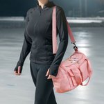 Henkilökohtainen sarjakuva luistelu tyttö syntymä kukka Multi-kammio nimi Travel laukku olkahihna Travel tarvikkeet syntymäpäivä lahja naisille tytöille