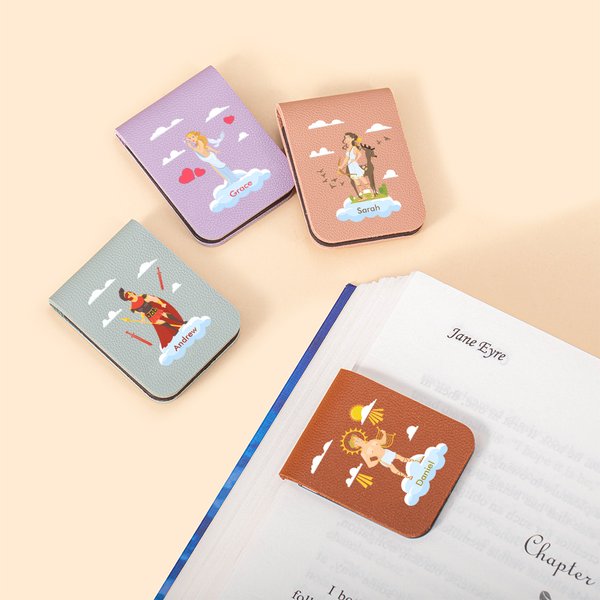 Personalised Multicolor Greek Mythology Gods Magnetic Bookmark Clip with Name Birthday Gift for Book Lovers Ancient Literature Lovers