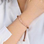 Personalized 1-6 Paws Minimalist Adjustable Waxed Rope Bracelet with Engraved Name Women Jewelry Birthday Memorial Gift for Pet Owners Lovers