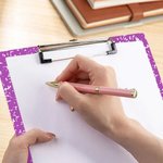 Personalised Cartoon Teacher Multicolour Acrylic Clipboard with Low Profile Clip Teacher's Day Appreciation Back to School Gift for Teachers