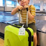 Personifierad söt pilot moln flygplan PU läder passhållare bagagetagg set med namn resetillbehör födelsedagspresent för barn