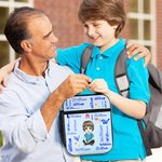 Henkilökohtainen sarjakuvahahmo Initial eristetty lounas laukku nimi Portable Camping Essentials takaisin kouluun syntymäpäivälahja pojille tytöille