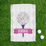 Personalized Colorful Golf Tee Super Absorbent Waffle Towel with Name and Hanging Clip Golf Accessories Gift for Women Golf Players