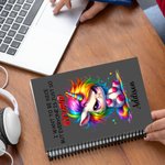 Personalizado Divertido León Cebra Gruñón Animales A5 Cuaderno de Espiral con Nombre Grabación Accesorios Regalo de Cumpleaños para Niños Familia Amigos