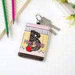 Personalisierte Bleistift Apple PU Leder ID Badge Holder mit Anfangsbuchstaben und Namen zurück zu Schule Lehrer Tag Anerkennung Geschenk für Lehrer