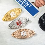 Personalized Star of Life Adjustable Medical Alert ID Emergency Multi-Layer Bracelet with Engraved Text Gift for Allergy Diabetic Women