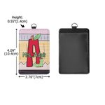 Personalisierte Bleistift Apple PU Leder ID Badge Holder mit Anfangsbuchstaben und Namen zurück zu Schule Lehrer Tag Anerkennung Geschenk für Lehrer