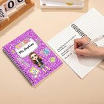 Personalized Best Teacher Ever Cartoon Character Teacher A5 Notebook with Name Teacher's Day Appreciation Gift for Teacher