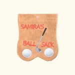 Personalized Funny Flannel Golf Ball Bag Sack with Custom Name Funny Golf Gift for Golf Lovers Men Father Husband