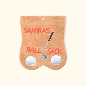 Bolsa de pelotas de golf de franela personalizada con nombre Funny Golf Gift for Golf Lovers Men Father Husband