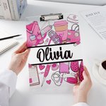 Estetoscopio Personalizado Píldora Elementos Médicos Portapapeles Portátil con Nombre Enfermera Semana Cumpleaños Regalo para Enfermera Doctor Personal Médico