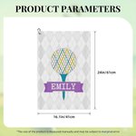 Personalized Colorful Golf Tee Super Absorbent Waffle Towel with Name and Hanging Clip Golf Accessories Gift for Women Golf Players