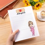 Personalized Love Band-Aid Cartoon Character Notepad with Name Stationery Supplies Nurses Day Birthday Gift for Nurses Doctors
