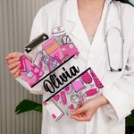 Estetoscopio Personalizado Píldora Elementos Médicos Portapapeles Portátil con Nombre Enfermera Semana Cumpleaños Regalo para Enfermera Doctor Personal Médico