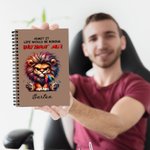 Personalizado Divertido León Cebra Gruñón Animales A5 Cuaderno de Espiral con Nombre Grabación Accesorios Regalo de Cumpleaños para Niños Familia Amigos