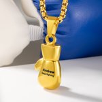 Gepersonaliseerde Gegraveerde Bokshandschoen Gotische Ketting met 22 centimeter Lengte Sieraden Kerst Verjaardag Gift voor Boxers Lover