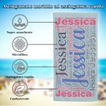 Asciugamano da spiaggia personalizzato con nome ripetuto in microfibra oversize ad asciugatura rapida regalo per viaggi estivi per donne