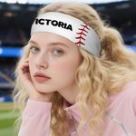 Bandeau de sport personnalisé Badminton Basket Ball Anti-Sueur avec nom Accessoire de sport Cadeau d'anniversaire pour les amis et la famille