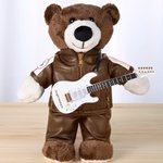 Mini chitarra personalizzata multicolore con tracolla Ornamento da esposizione con nome inciso Custodia Regalo di compleanno per chitarrista amante della musica