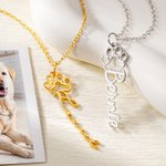 Gepersonaliseerde schattige hondenpoot ketting met naam sierlijke sieraden verjaardagscadeau voor vrouwen huisdier liefhebbers