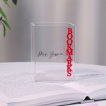 Personalized Multicolor 3D Bookmarks Design Clear Bookmark Pen Holder with Text Desk Decor Birthday Gift for Bookworm Book Lover