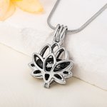 Fiore di loto personalizzato con mini urna per le ceneri Collana per la cremazione Regalo commemorativo di simpatia per la perdita di una persona cara