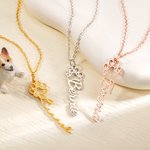 Gepersonaliseerde schattige hondenpoot ketting met naam sierlijke sieraden verjaardagscadeau voor vrouwen huisdier liefhebbers