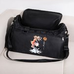 Personalized Ice Skating Girl Birth Flower Multi-compartment Waterproof Weekend Duffle Bag with Shoulder Strap and Name Back to School Gift for Her