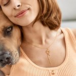 Gepersonaliseerde schattige hondenpoot ketting met naam sierlijke sieraden verjaardagscadeau voor vrouwen huisdier liefhebbers