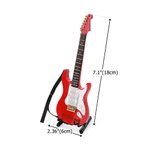 Mini chitarra personalizzata multicolore con tracolla Ornamento da esposizione con nome inciso Custodia Regalo di compleanno per chitarrista amante della musica