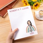 Bloc-notes personnalisé Médecin Infirmière Arc-en-ciel 40/80 pages Nom et profession Semaine de l'infirmière Cadeau d'appréciation pour Médecin Infirmière Personnel médical