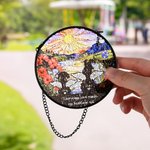 Personalisierte Hund Silhouette Glasmalerei Suncatcher Ornament Home Decor Hund Verlust Memorial Geschenk für Hundeliebhaber