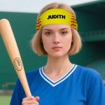 Bandeau de sport personnalisé Badminton Basket Ball Anti-Sueur avec nom Accessoire de sport Cadeau d'anniversaire pour les amis et la famille