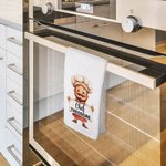 Personalized Cartoon Chef Character Kitchen Towel with Name Kitchen Supplies Birthday Housewarming Gift for Chefs Cooking Lovers