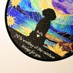 Personalisierte Hund Silhouette Glasmalerei Suncatcher Ornament Home Decor Hund Verlust Memorial Geschenk für Hundeliebhaber