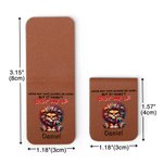 Personalized Cartoon Lion Cow Grumpy Animals Magnetic PU Leather Bookmark Clip with Name Reading Accessory Birthday Gift for Friends Bookworms