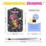 Gepersonaliseerde leuke cartoon potlood PU lederen ID badge houder met naam en sleutelkoord Office terug naar school Teacher's Day Gift voor leraar vriend