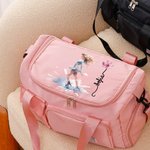 Henkilökohtainen sarjakuva luistelu tyttö syntymä kukka Multi-kammio nimi Travel laukku olkahihna Travel tarvikkeet syntymäpäivä lahja naisille tytöille