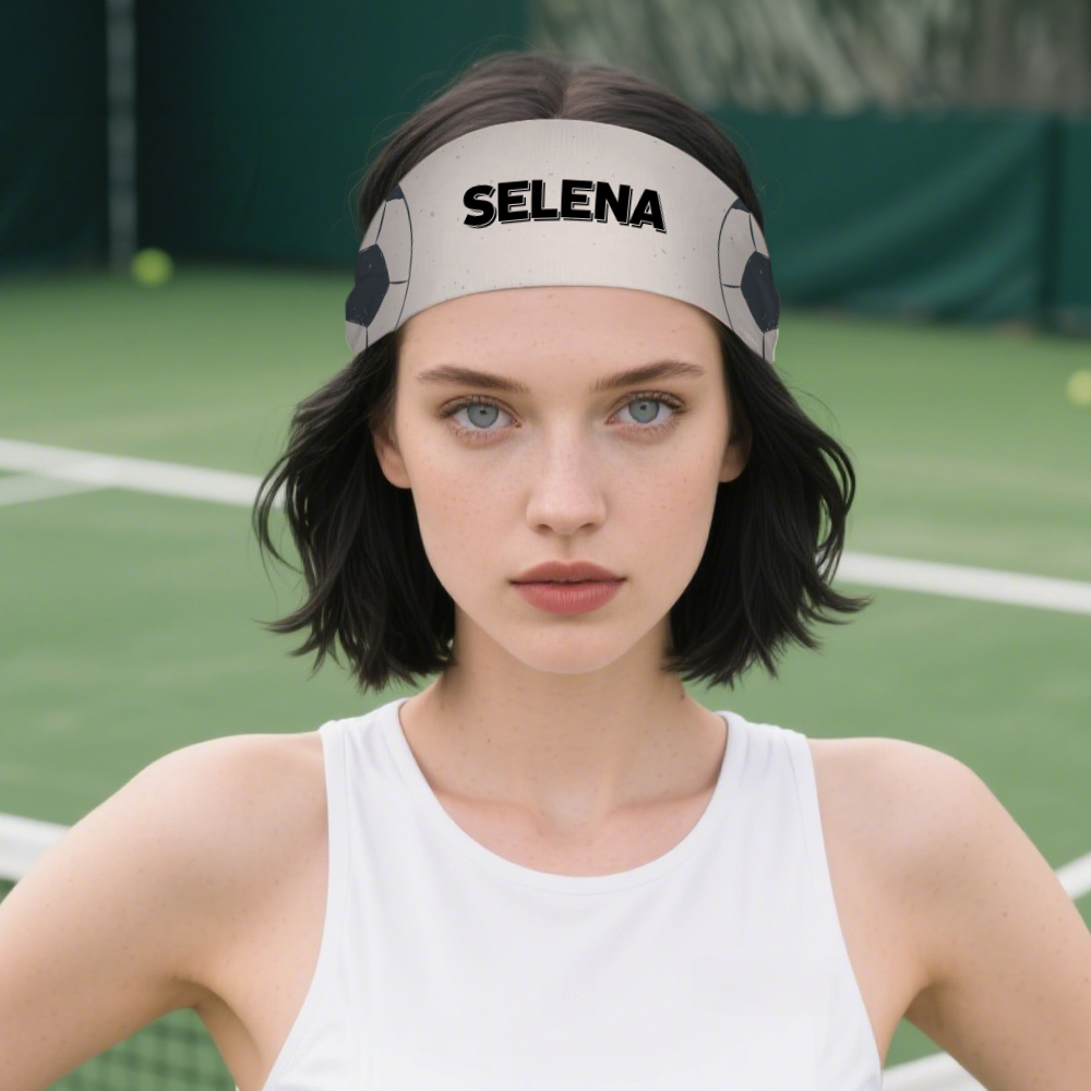 Bandeau de sport personnalisé Badminton Basket Ball Anti-Sueur avec nom Accessoire de sport Cadeau d'anniversaire pour les amis et la famille