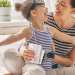 Personifierad söt pilot moln flygplan PU läder passhållare bagagetagg set med namn resetillbehör födelsedagspresent för barn