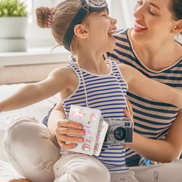 Etiquette de bagage en cuir PU avec nom Cadeau d'anniversaire pour les enfants