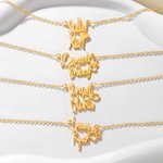 Henkilökohtainen Sydän Paw Print Infinity riipus kaulakoru Double nimet Dainty korut syntymäpäivä vuosipäivä lahja naisille pari